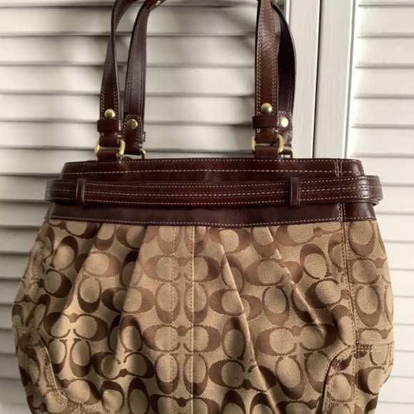 Coach signature handbag tan handbag - Picture 6 of 10